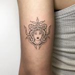 Medusa tattoo on the arm
