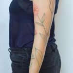 Minimal calendula flowers tattoo