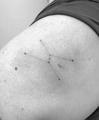 Minimal taurus constellation tattoo