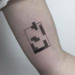 Minimalist tetris tattoo