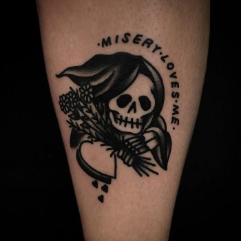 Misery loves me tattoo