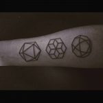 Mninimalist three geometric shape tattoos