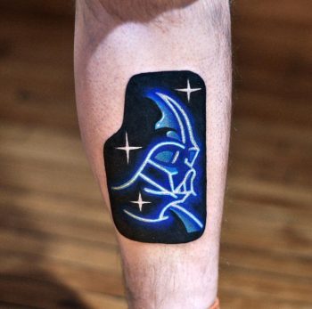 Neon darth vader tattoo