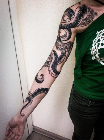 Octopus tattoo on the arm