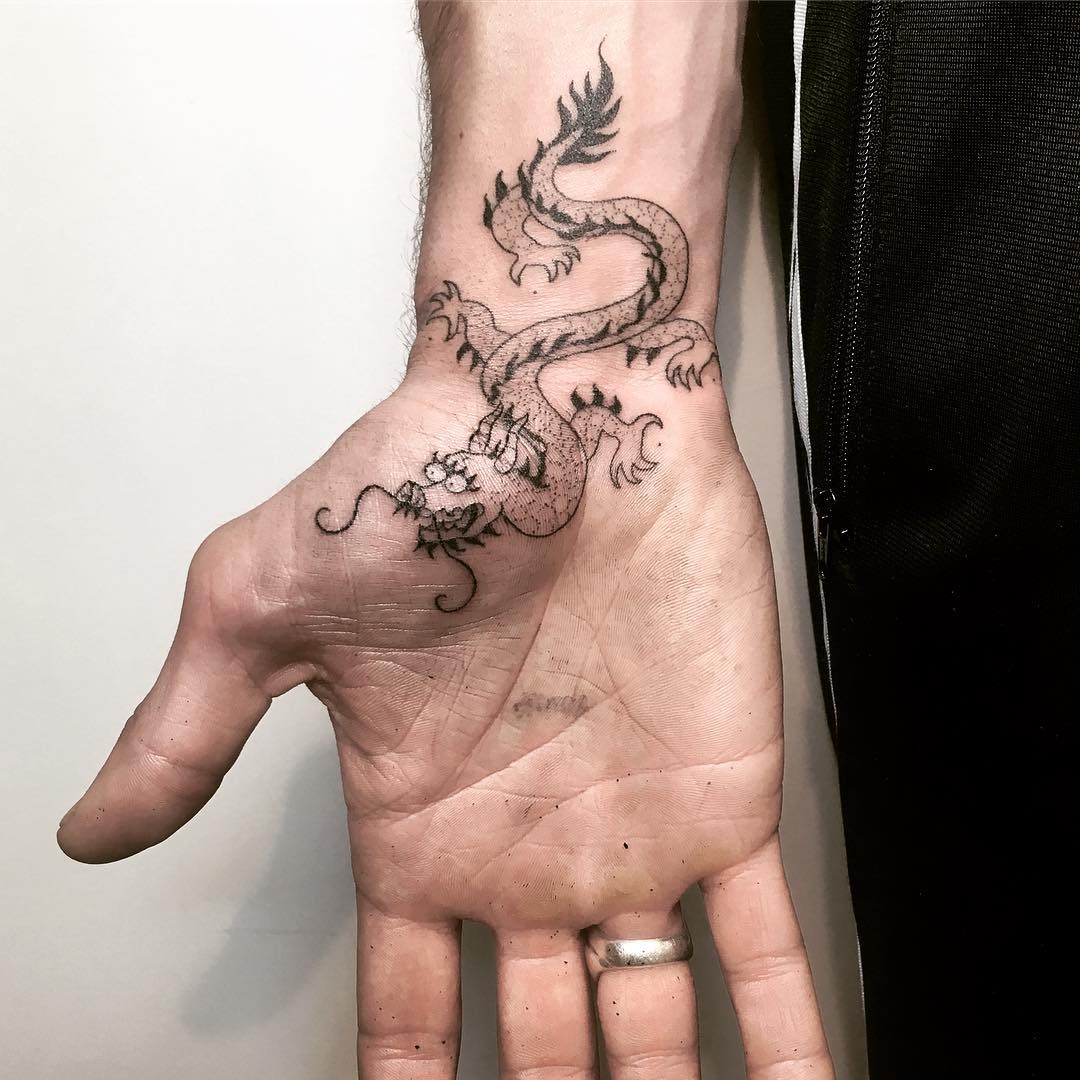 Oriental style dragon tattoo