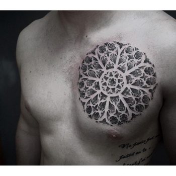 Ornamental negative space mandala