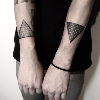 Pattern triangle tattoo
