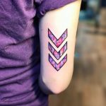 Purple chevron tattoo