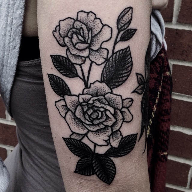 Simple black and grey rose