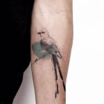 Sketchy bird tattoo