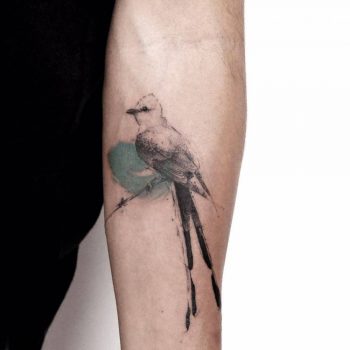 Sketchy bird tattoo
