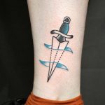Small dagger on an ankle
