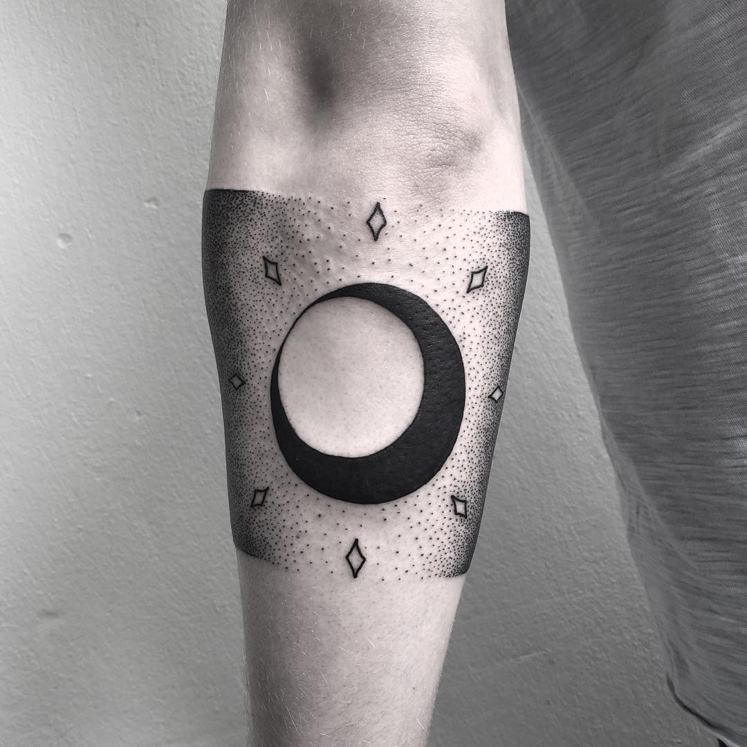 Solar eclipse tattoo