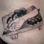 Sushi hand tattoo