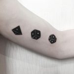 Three dices tattoo