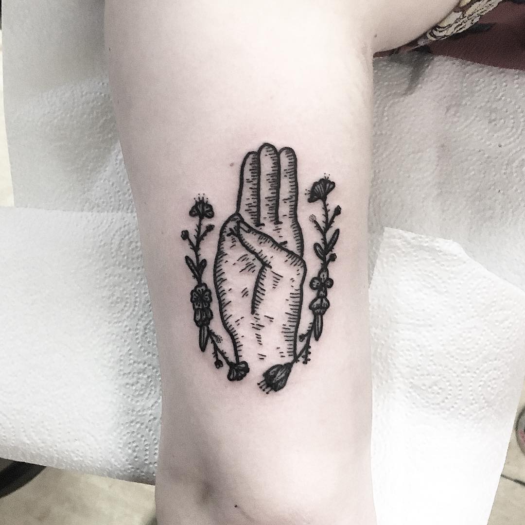 Three fingers tattoo