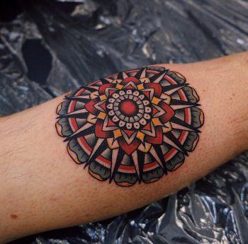Traditional colorful ornamental mandala