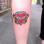 Traditional style family tattoo