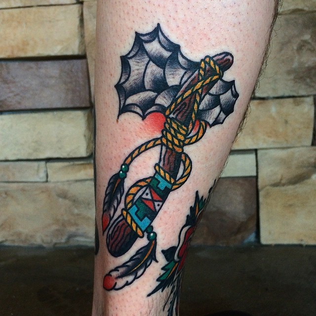 Traditional tomahawk tattoo