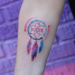 Watercolor dreamcatcher tattoo