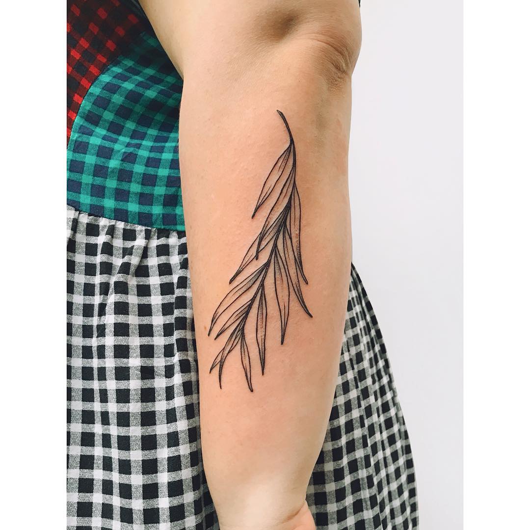 Willow leaves tattoo 