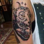 Wolf and sheep tattoo
