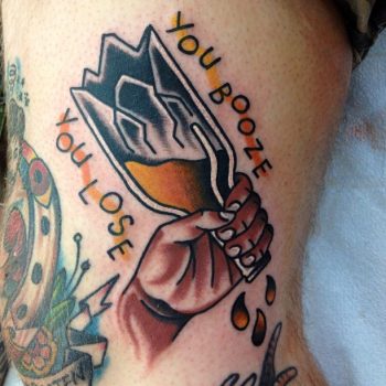 You booze you lose tattoo
