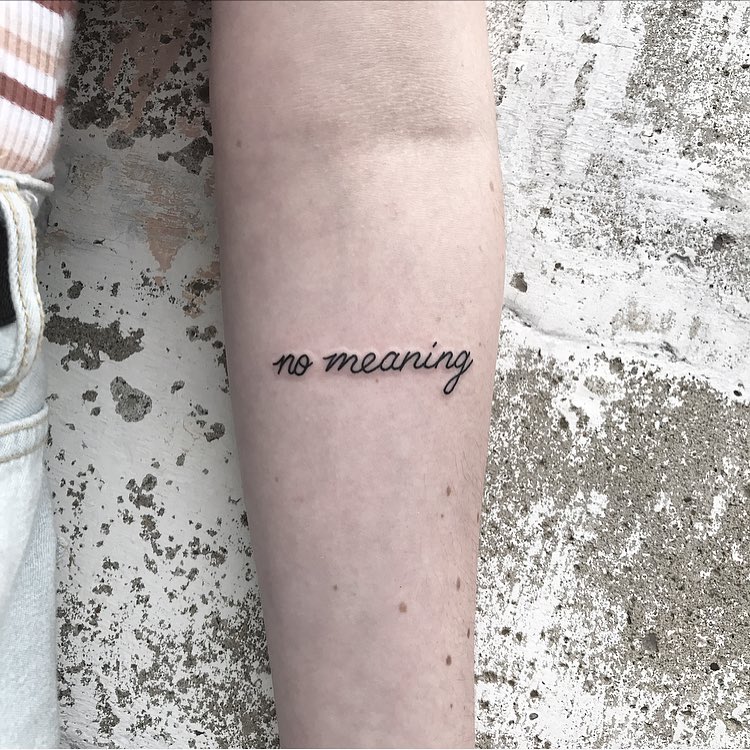 Tattoo without meaning