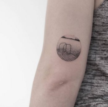 Swimming pool ladders tattoo