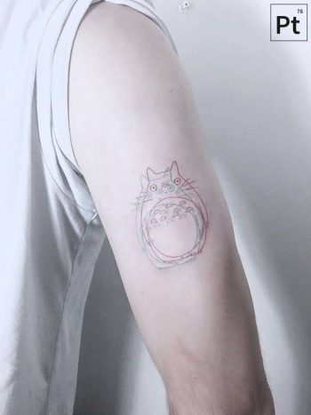 3d effect totoro tattoo