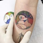 Abstract picasso painting tattoo