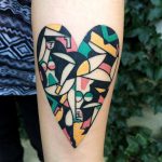 Abstract heart shaped tattoo by luca font