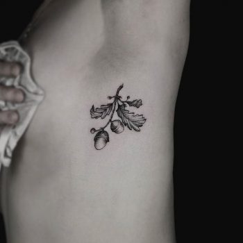 Acorns tattoo by stella at golden iron tatto