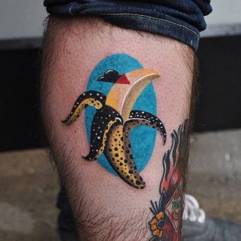 Banana tattoo inspired by michela picchi