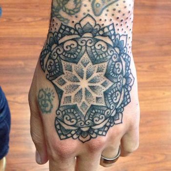 Black mandala tattoo by matt lentz