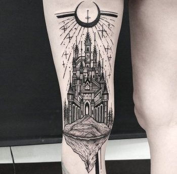 Castle tattoo by thomas eckeard