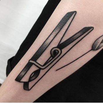 Clothespin tattoo
