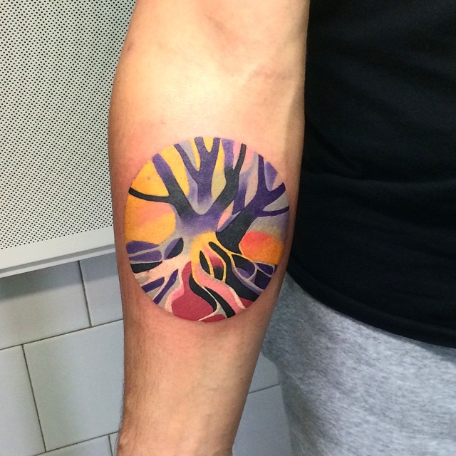 Colorful tree of life tattoo by sasha unisex