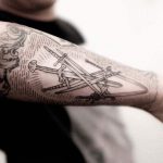Crossed swords tattoo by dogma noir