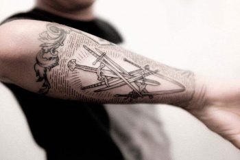 Crossed swords tattoo by dogma noir