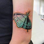 Cute ufo tattoo