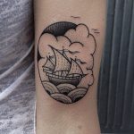 Cute ship tattoo by susanne könig