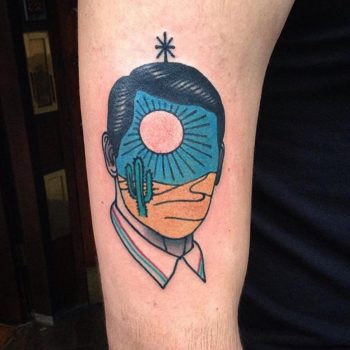 Desert face tattoo