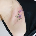 Detail lilac flower tattoo