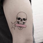 Dynamite skull tattoo by brendon welfare