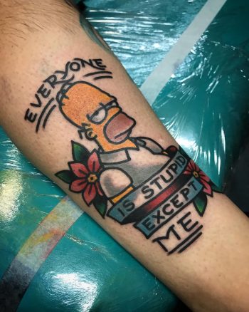 Everyone is stupid except me tattoo