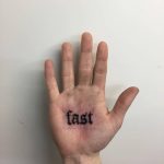 Fast tattoo on the palm