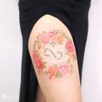 Floral ring tattoo