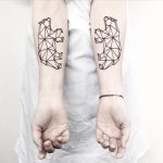 Geometric bear tattoos