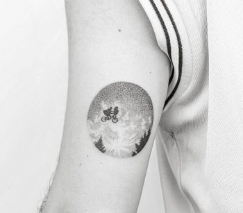Hand poked e.t. tattoo